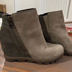 Sorel Charcoal Suede Ankle Boots